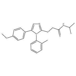 N-isopropyl-2-((5-(4-methoxyphenyl)-1-(o-tolyl)-1H-imidazol-2-yl)thio)acetamide Structure