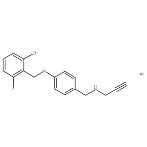 ({4-[(2-Chloro-6-fluorophenyl)methoxy]phenyl}methyl)(prop-2-yn-1-yl)amine hydrochloride Structure