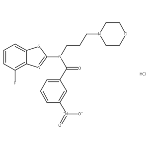 N-(4-fluorobenzo[d]thiazol-2-yl)-N-(3-morpholinopropyl)-3-nitrobenzamide hydrochloride结构式