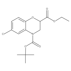 4-(tert-Butyl) 2-ethyl 6-chloro-2,3-dihydro-4H-benzo[b][1,4]oxazine-2,4-dicarboxylate Structure
