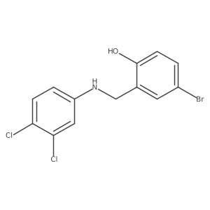 4-Bromo-2-{[(3,4-dichlorophenyl)amino]methyl}phenol结构式