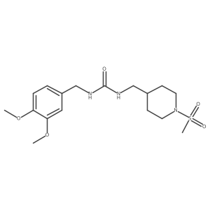 1-(3,4-Dimethoxybenzyl)-3-((1-(methylsulfonyl)piperidin-4-yl)methyl)urea Structure