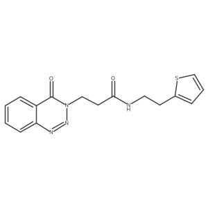 3-(4-oxobenzo[d][1,2,3]triazin-3(4H)-yl)-N-(2-(thiophen-2-yl)ethyl)propanamide Structure