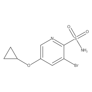 3-Bromo-5-cyclopropoxypyridine-2-sulfonamide Structure