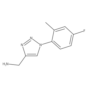 [1-(4-fluoro-2-methylphenyl)-1H-1,2,3-triazol-4-yl]methanamine结构式