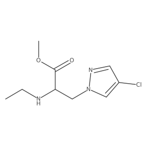 methyl 3-(4-chloro-1H-pyrazol-1-yl)-2-(ethylamino)propanoate Structure