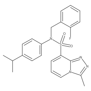 N-[(2-fluorophenyl)methyl]-3-methyl-N-[4-(propan-2-yl)phenyl]-[1,2,4]triazolo[4,3-a]pyridine-8-sulfonamide Structure