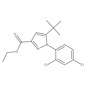 1-(2,4-Dichlorophenyl)-5-(1,1-dimethylethyl)-1H-pyrazole-3-carboxylic acid ethyl ester Structure