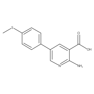 2-Amino-5-(4-methylthiophenyl)nicotinic acid结构式