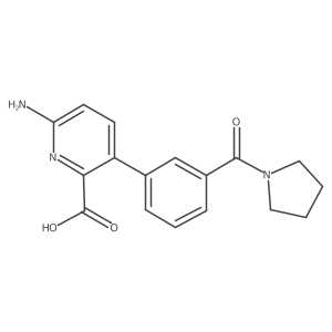 6-Amino-3-(3-pyrrolidinylcarbonylphenyl)picolinic acid Structure