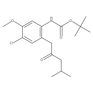 Tert-butyl (4-chloro-5-methoxy-2-(4-methyl-2-oxopentyl)phenyl)carbamate Structure