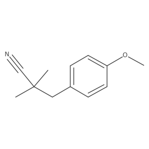 3-(4-Methoxyphenyl)-2,2-dimethylpropanenitrile Structure