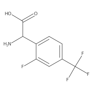 2-Amino-2-(2-fluoro-4-(trifluoromethyl)phenyl)acetic acid结构式