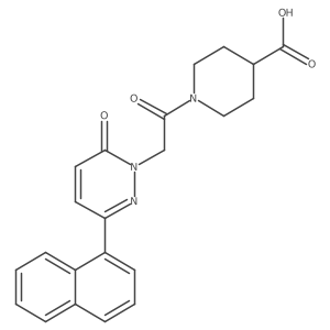 1-{[3-(naphthalen-1-yl)-6-oxopyridazin-1(6H)-yl]acetyl}piperidine-4-carboxylic acid Structure
