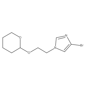 4-Bromo-1-[2-(tetrahydro-pyran-2-yloxy)-ethyl]-1H-imidazole结构式