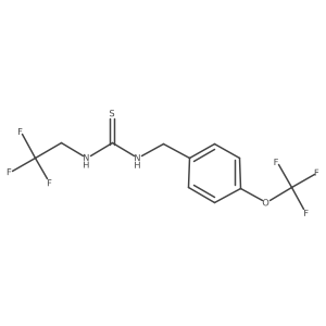 1-(4-Trifluoromethoxybenzyl)-3-(2,2,2-trifluoroethyl)thiourea结构式