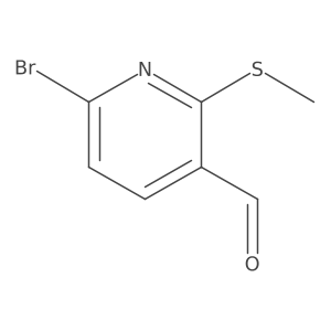6-Bromo-2-(methylthio)-3-pyridinecarboxaldehyde Structure