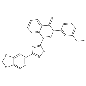 4-[3-(1,3-benzodioxol-5-yl)-1,2,4-oxadiazol-5-yl]-2-[3-(methylthio)phenyl]phthalazin-1(2H)-one结构式