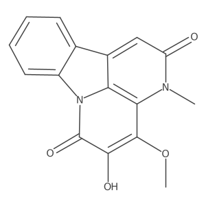 5-Hydroxy-4-methoxy-3-methyl-2,6-canthinedione结构式