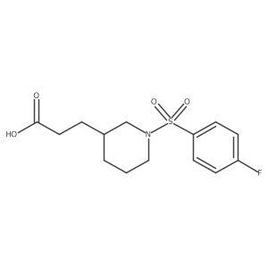 3-[1-(4-Fluorobenzenesulfonyl)piperidin-3-yl]propanoic acid结构式