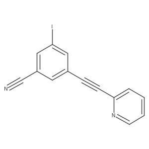 3-Iodo-5-(pyridin-2-ylethynyl)benzonitrile结构式