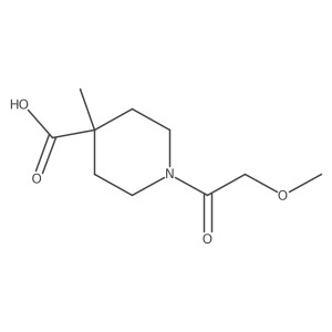 1-(2-Methoxyacetyl)-4-methylpiperidine-4-carboxylic acid结构式