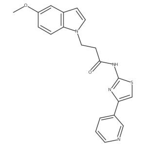 3-(5-methoxy-1H-indol-1-yl)-N-(4-(pyridin-3-yl)thiazol-2-yl)propanamide结构式