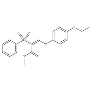 methyl (2Z)-3-[(4-ethoxyphenyl)amino]-2-(phenylsulfonyl)acrylate结构式