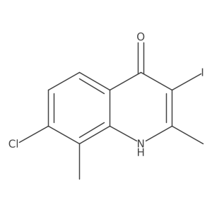 7-Chloro-3-iodo-2,8-dimethylquinolin-4(1H)-one Structure