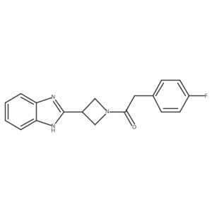 1-(3-(1H-benzo[d]imidazol-2-yl)azetidin-1-yl)-2-(4-fluorophenyl)ethanone结构式