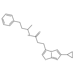 3-(6-cyclopropylimidazo[2,1-b]thiazol-3-yl)-N-(4-phenylbutan-2-yl)propanamide Structure