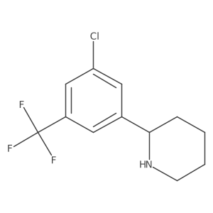2-[3-Chloro-5-(trifluoromethyl)phenyl]piperidine结构式