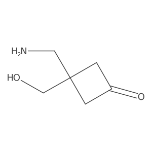 3-(Aminomethyl)-3-(hydroxymethyl)cyclobutan-1-one结构式
