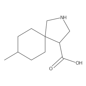8-Methyl-2-azaspiro[4.5]decane-4-carboxylic acid结构式