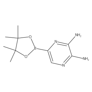 5-(Tetramethyl-1,3,2-dioxaborolan-2-yl)pyrazine-2,3-diamine结构式