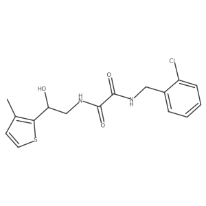 N1-(2-chlorobenzyl)-N2-(2-hydroxy-2-(3-methylthiophen-2-yl)ethyl)oxalamide结构式