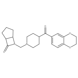 6-{[4-(2,3-Dihydro-1,4-benzodioxine-6-carbonyl)piperidin-1-yl]methyl}-6-azabicyclo[3.2.0]heptan-7-one结构式