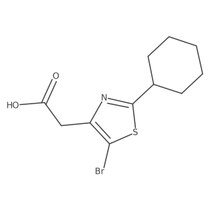 5-Bromo-2-cyclohexyl-4-thiazoleacetic acid结构式