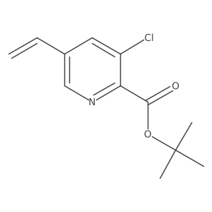 3-Chloro-5-vinyl-pyridine-2-carboxylic acid tert-butyl ester结构式