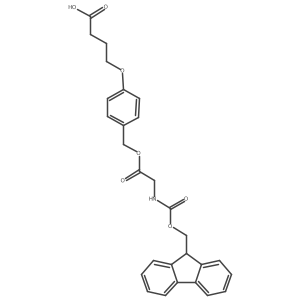 N-[(9H-Fluoren-9-ylmethoxy)carbonyl]glycine [4-(3-carboxypropoxy)phenyl]methyl ester Structure