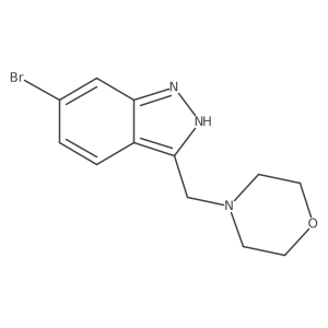 6-Bromo-3-(morpholin-4-ylmethyl)-1H-indazole Structure