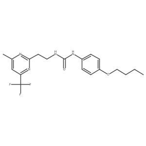 1-(4-Butoxyphenyl)-3-(2-(4-methyl-6-(trifluoromethyl)pyrimidin-2-yl)ethyl)urea结构式