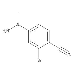 2-Bromo-4-(1-methylhydrazin-1-yl)benzonitrile Structure