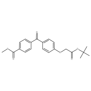Benzoic acid, 4-[4-[2-(1,1-diMethylethoxy)-2-oxoethoxy]benzoyl]-, Methyl ester结构式