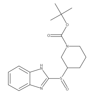 tert-Butyl 3-((1H-benzo[d]imidazol-2-yl)sulfinyl)piperidine-1-carboxylate结构式