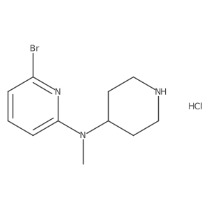 6-bromo-N-methyl-N-(piperidin-4-yl)pyridin-2-amine hydrochloride Structure
