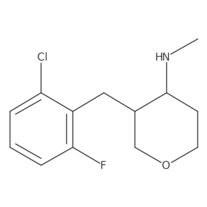 3-(2-chloro-6-fluorobenzyl)-N-methyltetrahydro-2H-pyran-4-amine结构式