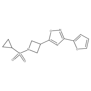 5-(1-(Cyclopropylsulfonyl)azetidin-3-yl)-3-(furan-2-yl)-1,2,4-oxadiazole Structure
