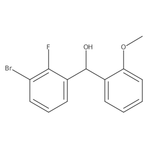 (3-Bromo-2-fluorophenyl)(2-methoxyphenyl)methanol结构式