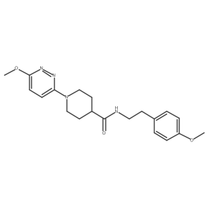 N-(4-methoxyphenethyl)-1-(6-methoxypyridazin-3-yl)piperidine-4-carboxamide结构式